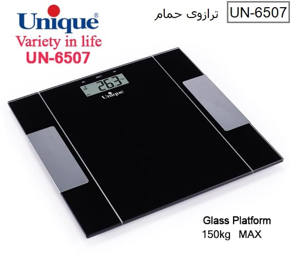ترازو حمام وزنی دیجیتال هوشمند یونیک کد UN-6507