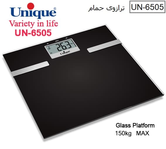 ترازو حمام وزنی دیجیتال هوشمند یونیک کد UN-6505 — تصویر ۲