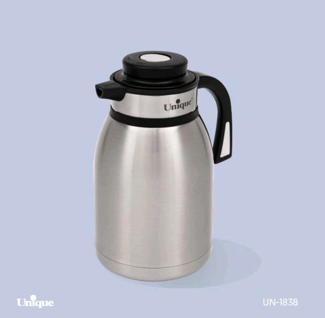 فلاسک 2 لیتر استیل دکمه وسط یونیک کد UN-1838 — تصویر ۶