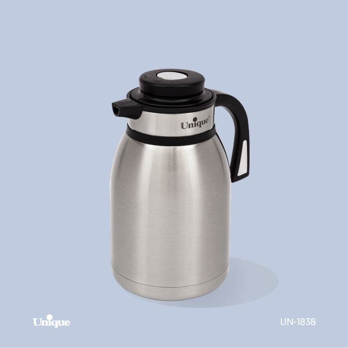 فلاسک 2 لیتر استیل دکمه وسط یونیک کد UN-1838 — تصویر ۳