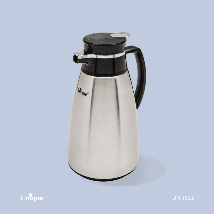 فلاسک 1.3 لیتر استیل شیشه دار یونیک مدل پنگوئن کد UN-1823 — تصویر ۲