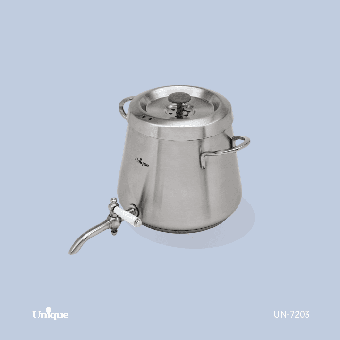 کتری قوری 4 لیتر استیل شیردار یونیک کد UN-7203 — تصویر ۲