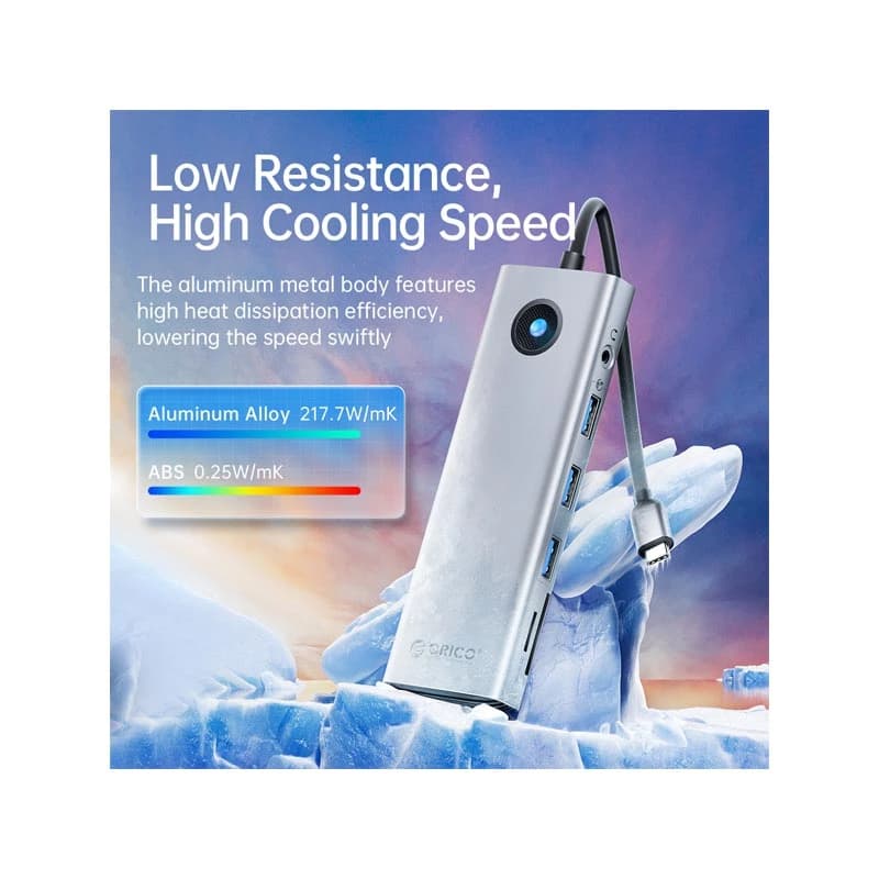 هاب 9 پورت usb-C اوریکو مدل ORICO PW11-9P — تصویر ۴