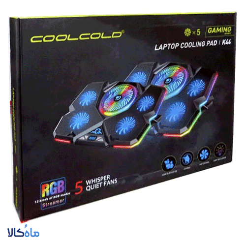 پایه خنک کننده لپ تاپ کول کلد COOLCOLD COOLING PAD K44 GAMING — تصویر ۳