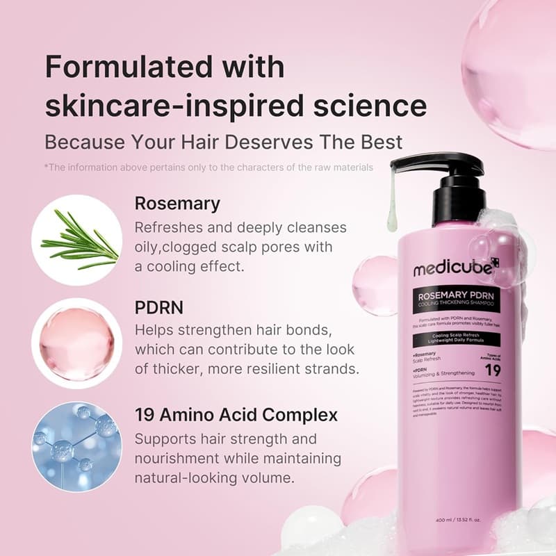 شامپو رزماری PDRN مدیکیوب Medicube Rosemary PDRN Shampoo — تصویر ۴