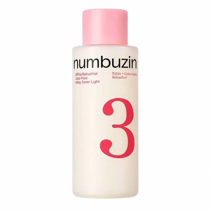 تونر شیری جمع‌کننده منافذ نامبوزین شماره 3 Numbuzin No.3 Bifida Bakuchiol 50 Zero Pore Milky Toner — تصویر ۵