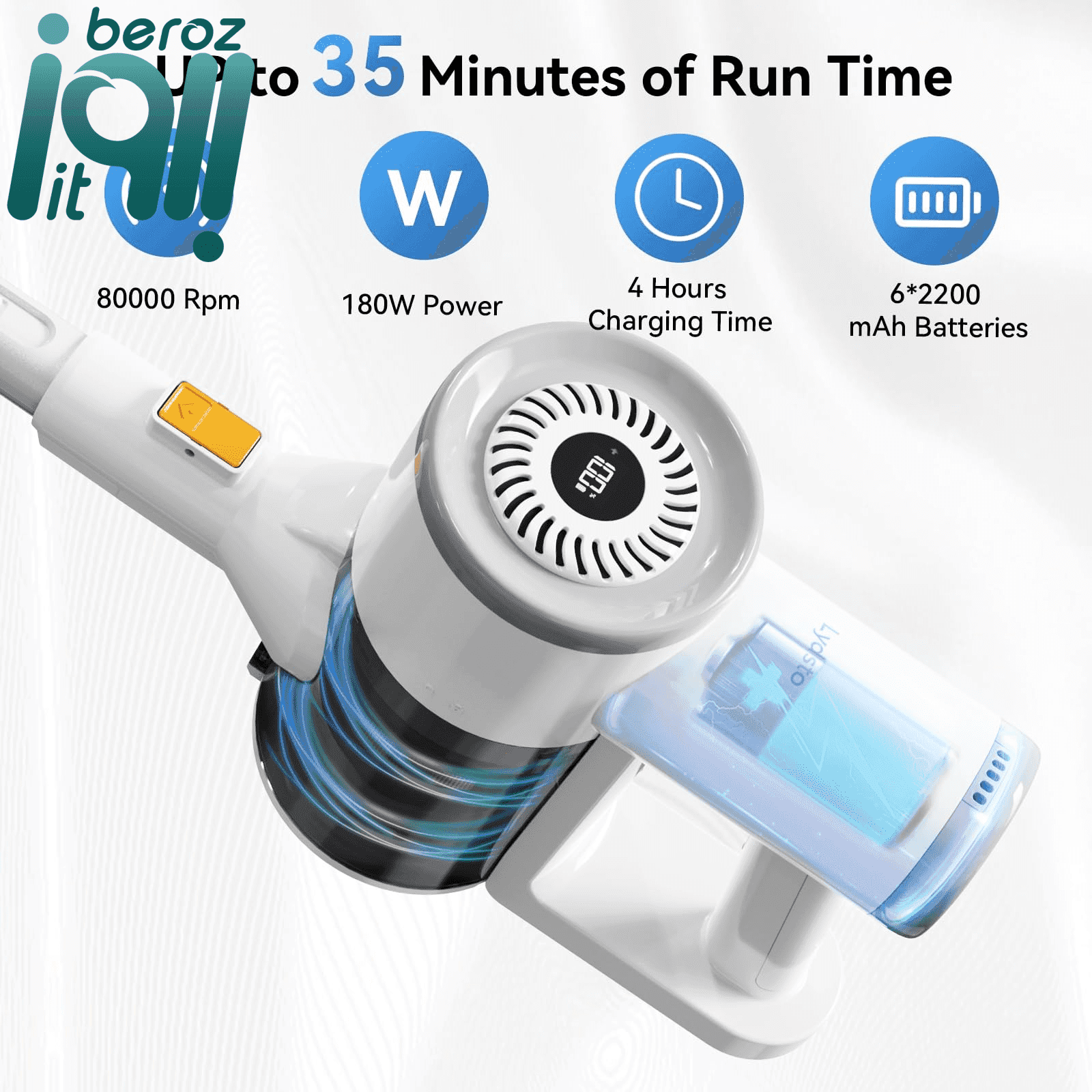 جارو شارژی شیائومی Lydsto Vacuum Cleaner V9 — تصویر ۵