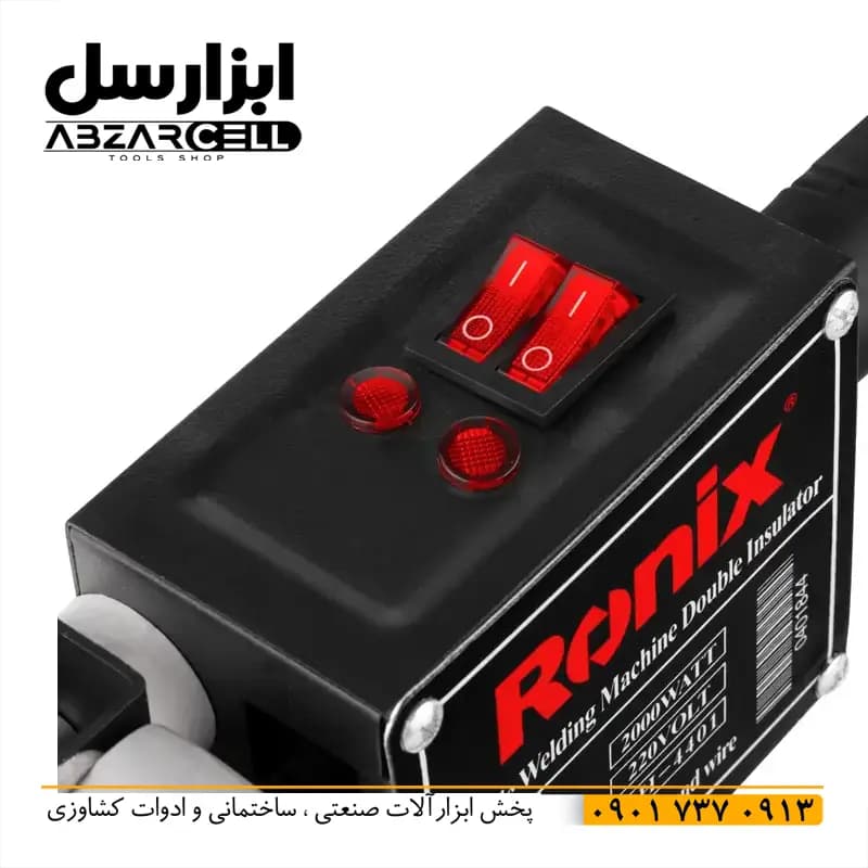 اتو لوله 2000 وات با لوازم رونیکس RH-4401| ضمانت 12 ماه| 2 المنت| کیف فلزی با لوازم کامل — تصویر ۸