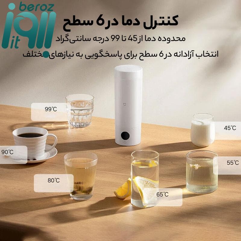 فلاسک برقی شیائومی مدل 02PL «اورجینال – ارسال 1 ساعت» — تصویر ۸