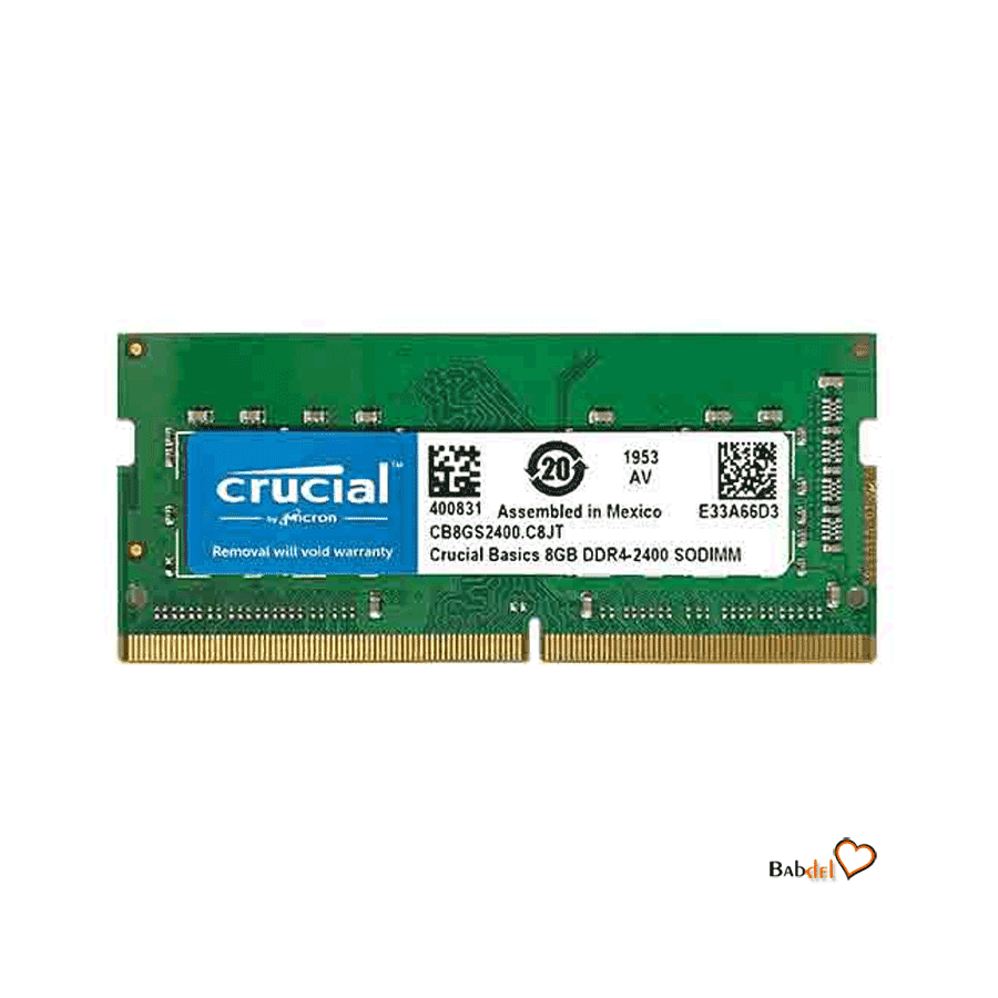 رم لپ تاپ کروشیال 8گیگابایت RAM Crucial PC4 DDR4 2400Mhz