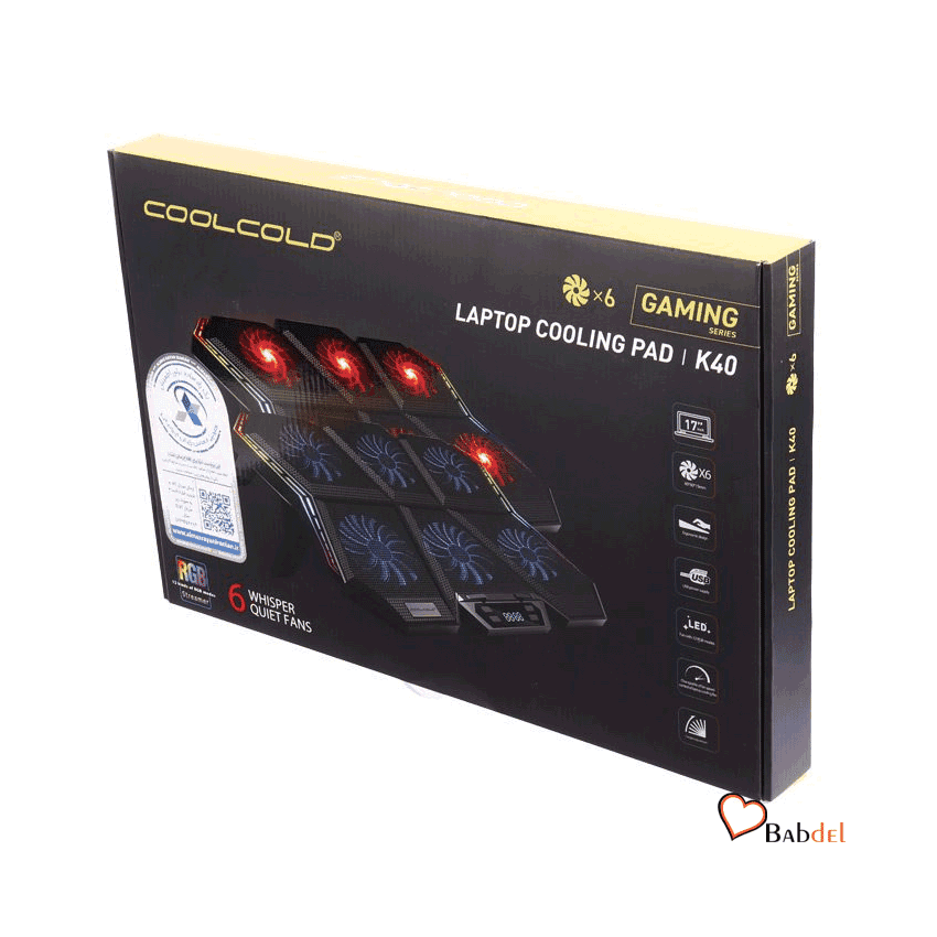 پایه خنک کننده لپ تاپ کول کلد COOLCOLD COOLING PAD K40 GAMING — تصویر ۷