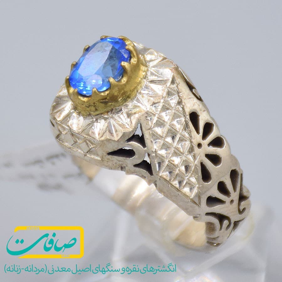 انگشتر توپاز مردانه «کد 2438» — تصویر ۳