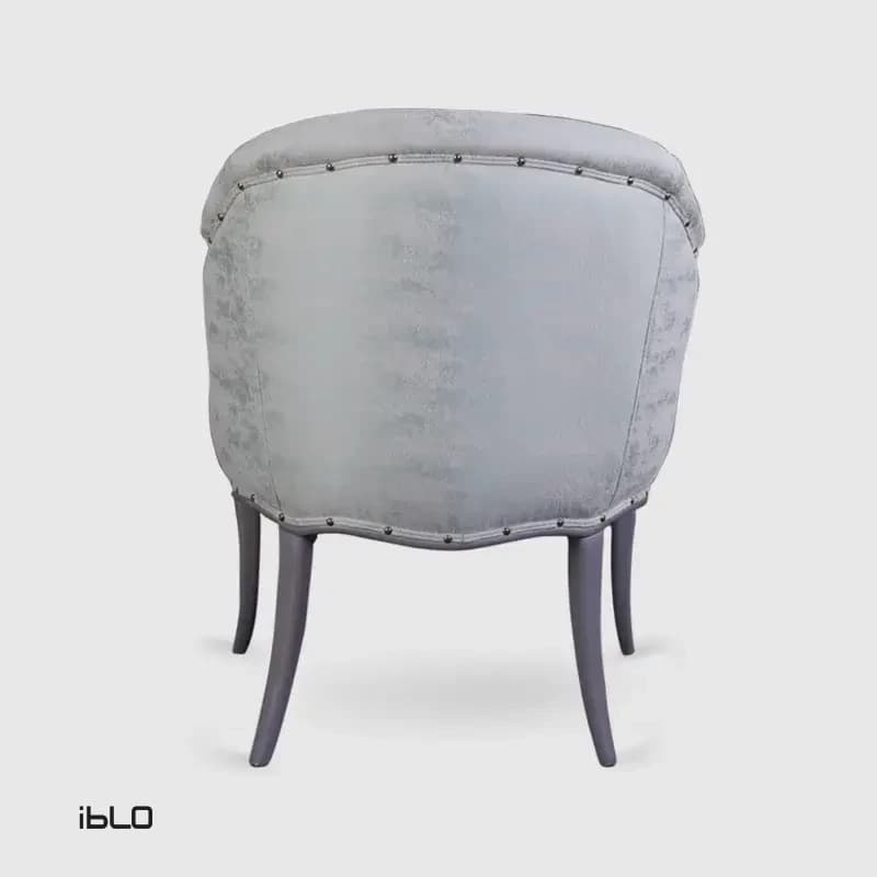 مبل یک‌نفره نئوکلاسیک لنا (طوسی روشن) — تصویر ۵