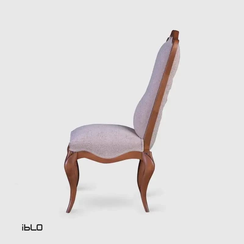 صندلی کلاسیک چوبی لیونا (کرم) — تصویر ۳