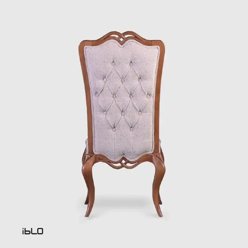 صندلی کلاسیک چوبی لیونا (کرم) — تصویر ۴