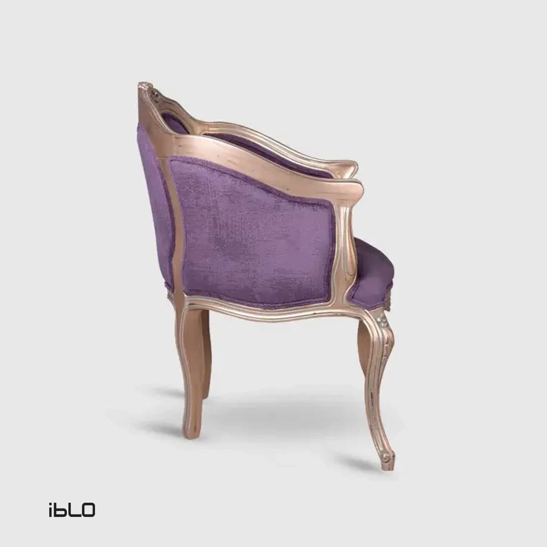 مبل یک‌نفره کلاسیک لوکاس (بنفش) — تصویر ۳