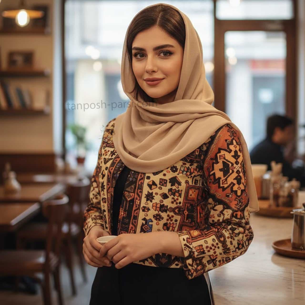 مانتو کتی طرح فرش بهاران — تصویر ۸