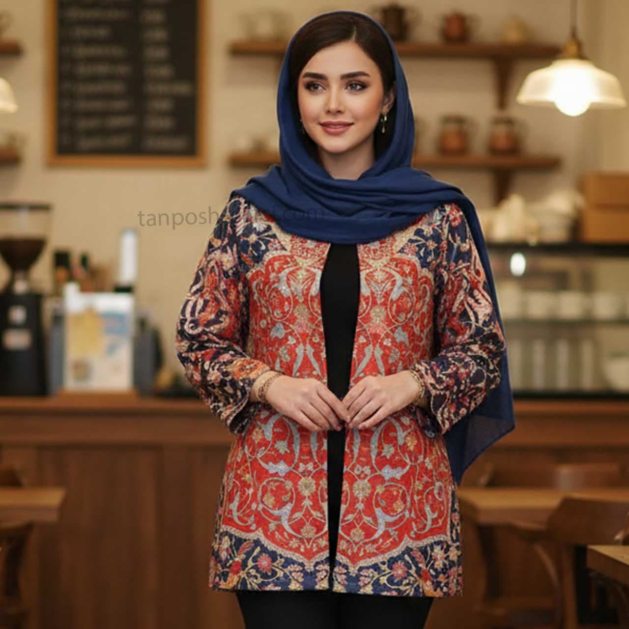 مانتو کتی طرح فرش سمنان — تصویر ۷