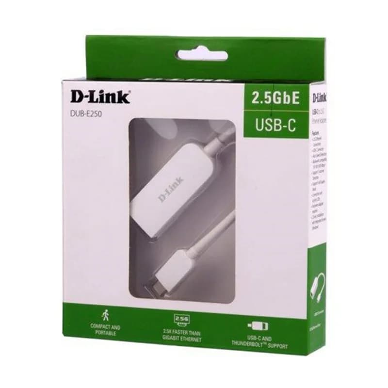 کارت شبکه گیگابیت و USB-C دی لینک مدل DLink DUB-E250 — تصویر ۳