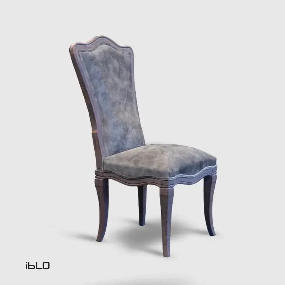 صندلی نئوکلاسیک چوبی لاوین (طوسی برفی)