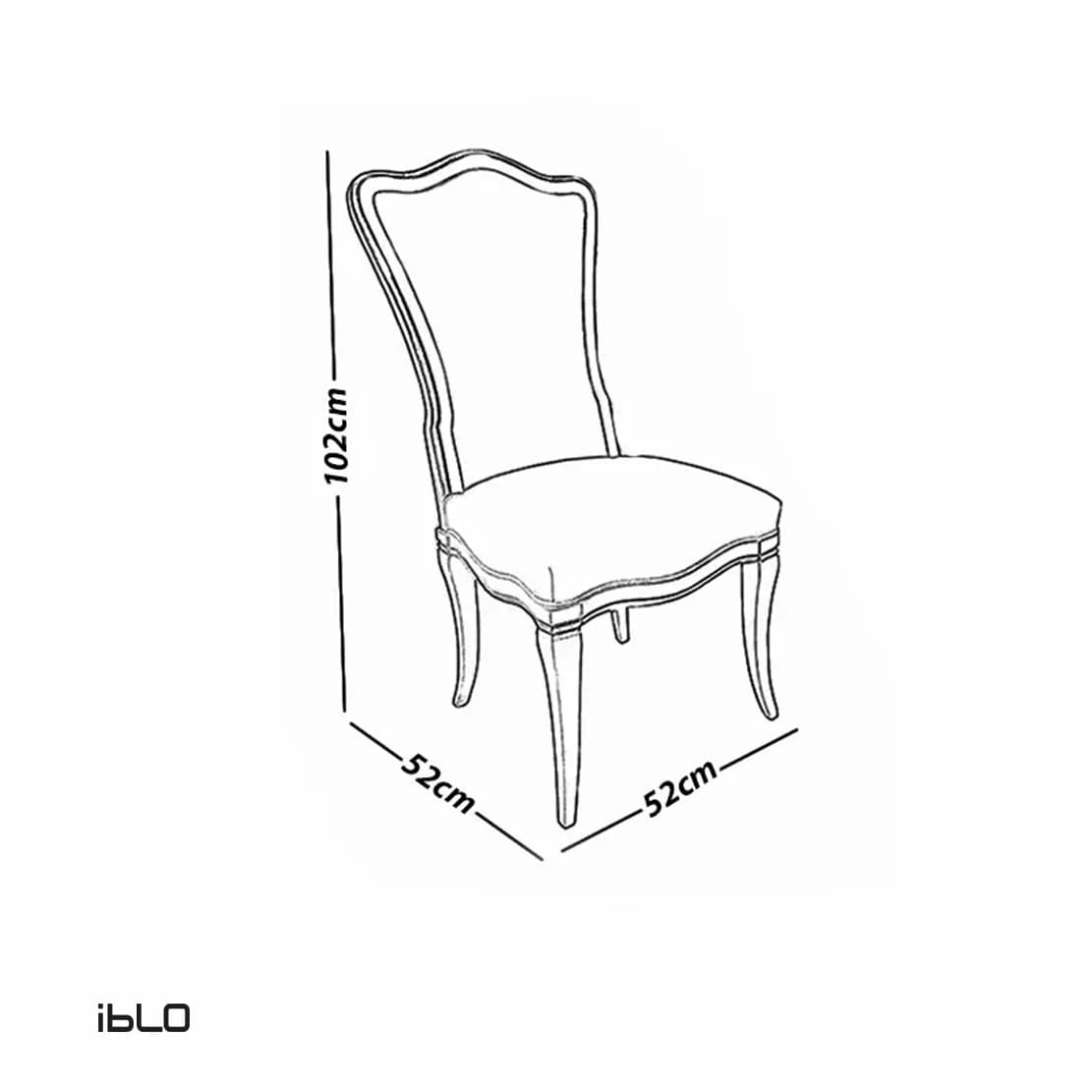 صندلی نئوکلاسیک چوبی لاوین (طرح کتیبه) — تصویر ۷