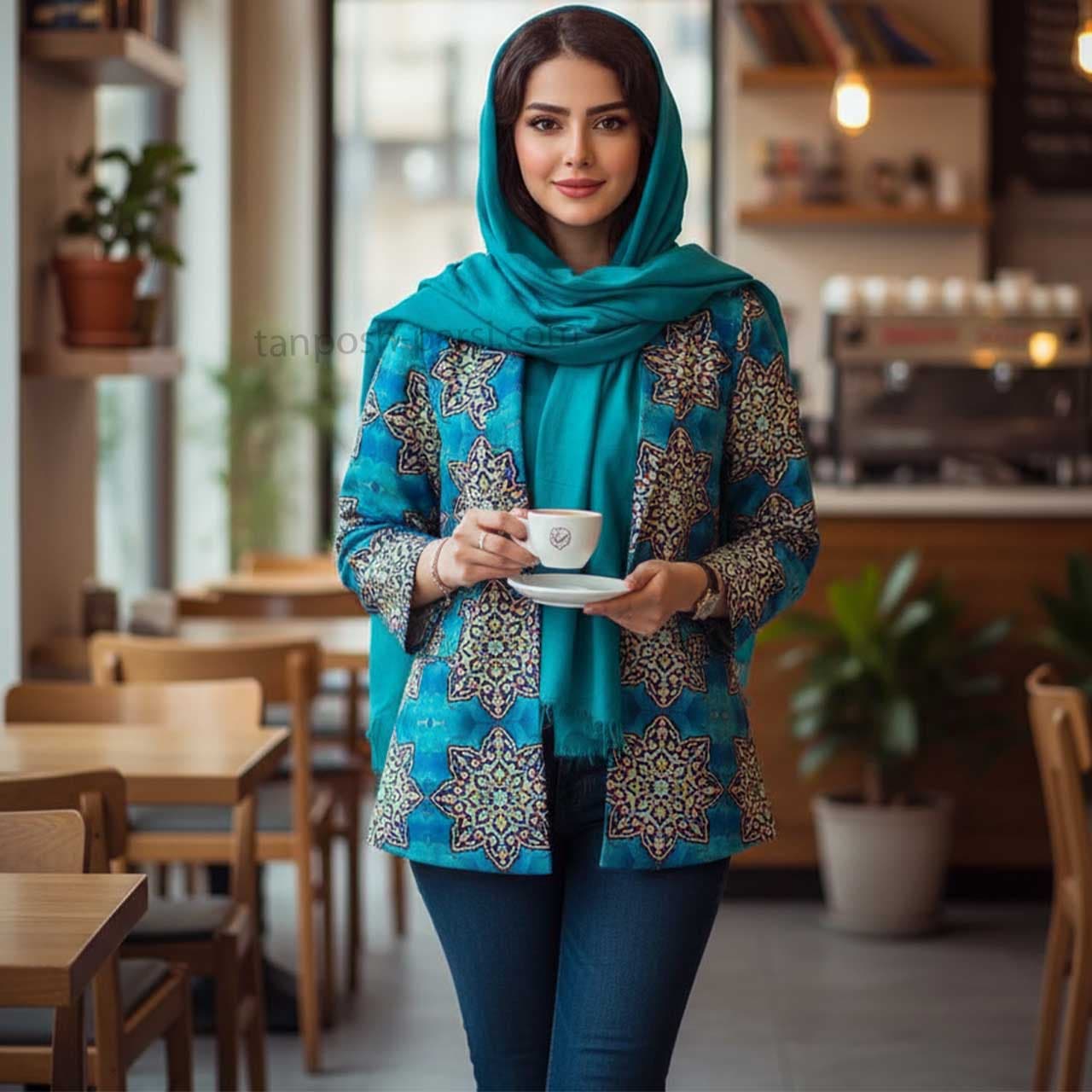 مانتو کتی طرح کاشی مخبرالدوله — تصویر ۵