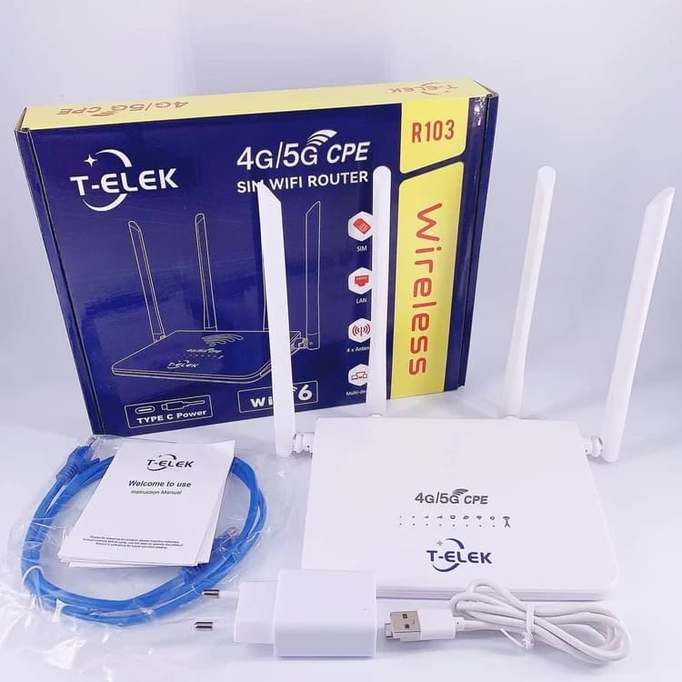 مودم سیم کارتی آنلاک 4G/5G CPE برند TELEK TR103 گارانتی یکساله