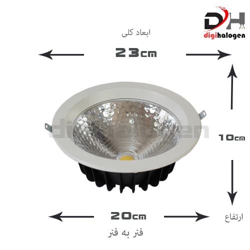 پنل سی او بی تولید نور 50 وات مدل توکار سان لایت — تصویر ۵