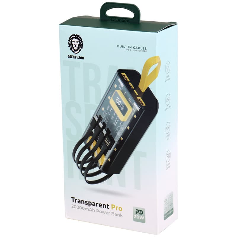پاوربانک 20 هزار گرین لاین مدل Transparent Pro — تصویر ۷