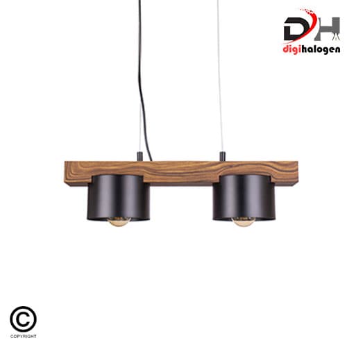آویز چوبی 2 شعله مدل DC7 — تصویر ۳