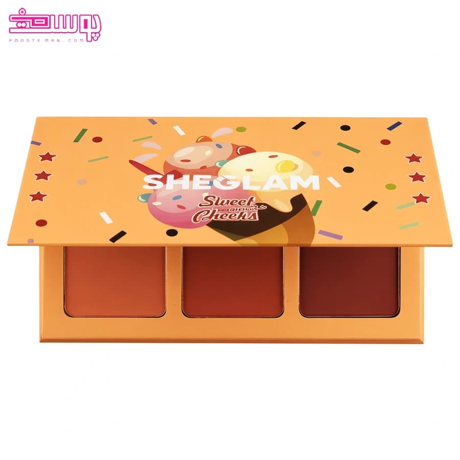 پالت رژ گونه پودری 3 رنگ شیگلم Sheglam مدل Sweet Cheeks رنگ Private Cabana — تصویر ۱۰