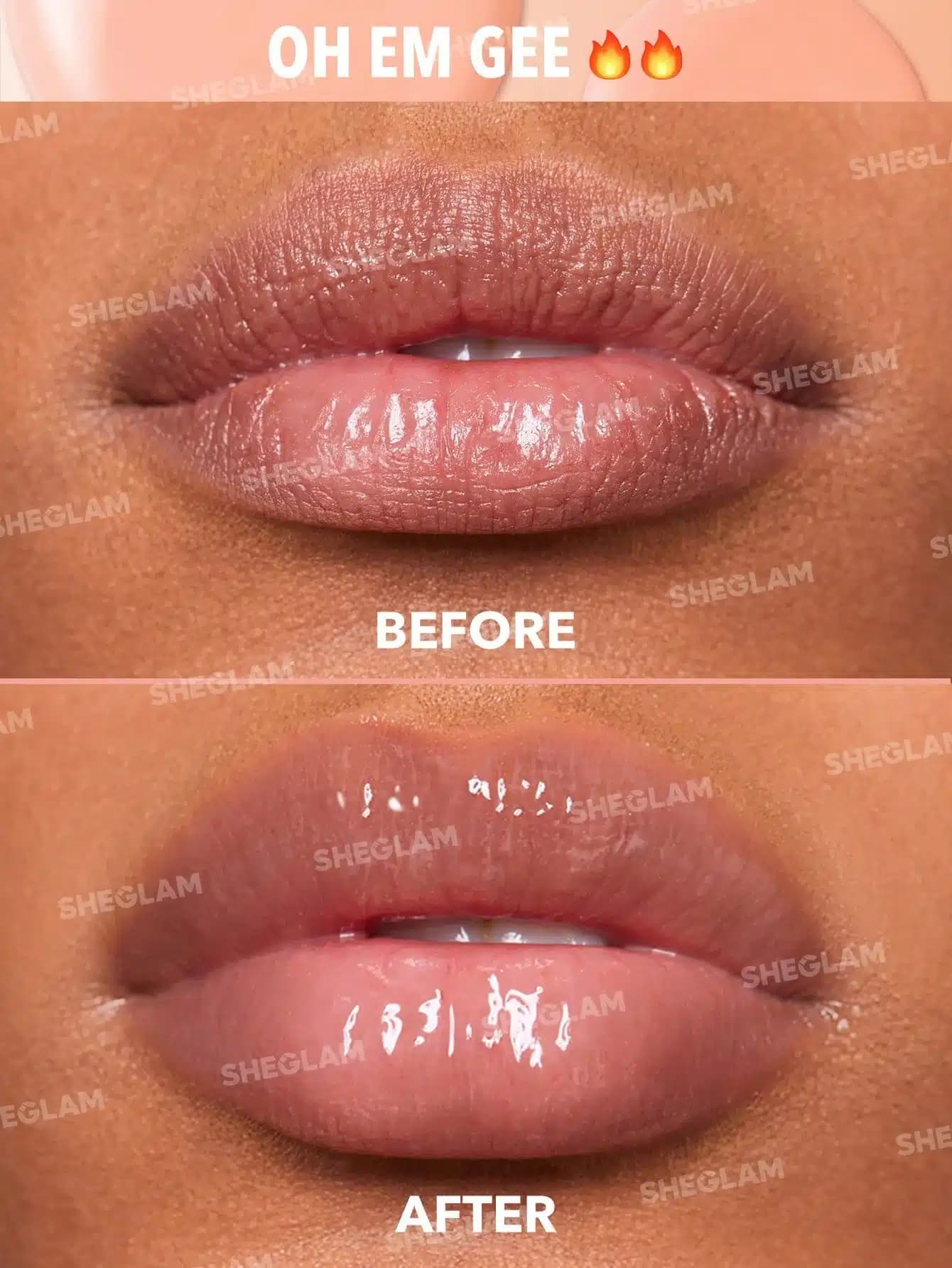 پک دو عددی لیپ گلس حجم دهنده شیگلم Sheglam مدل Plump Addict Hot and Cold lip Gloss Duo — تصویر ۸