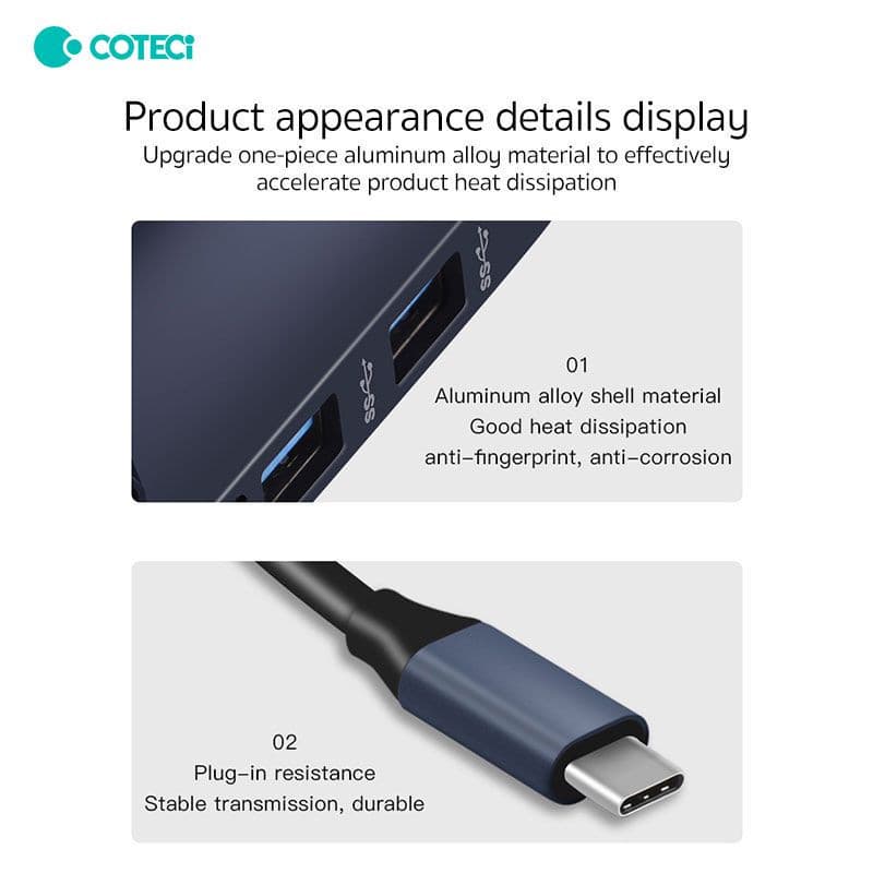 هاب 4 پورت USB-C کوتتسی مدل MB1082 — تصویر ۱۱