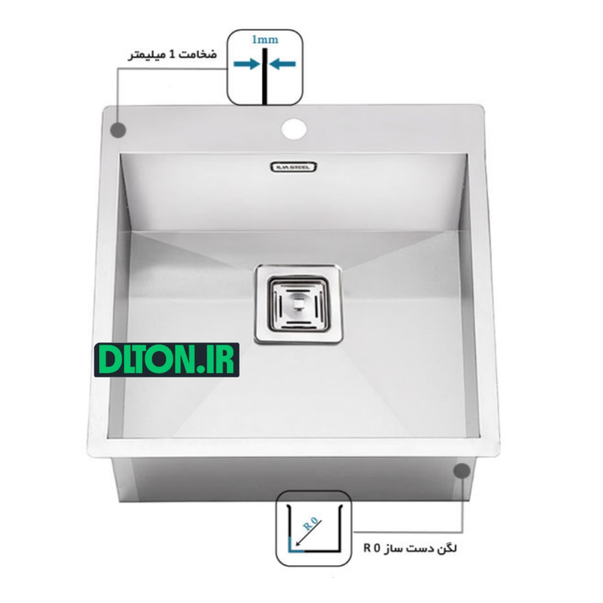 سینک ایلیا استیل 6009 توکار