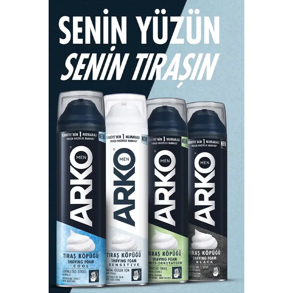 فوم اصلاح آرکو مدل ضد حساسیت 200 میل ARKO SENSITIVE — تصویر ۴