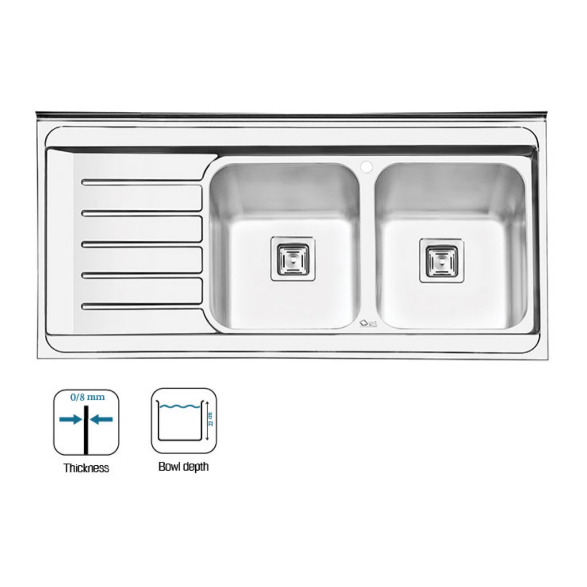سینک ایلیا استیل 1060 روکار — تصویر ۲