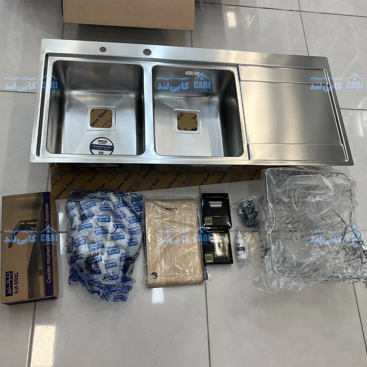 سینک ایلیا استیل 2070 توکار — تصویر ۶