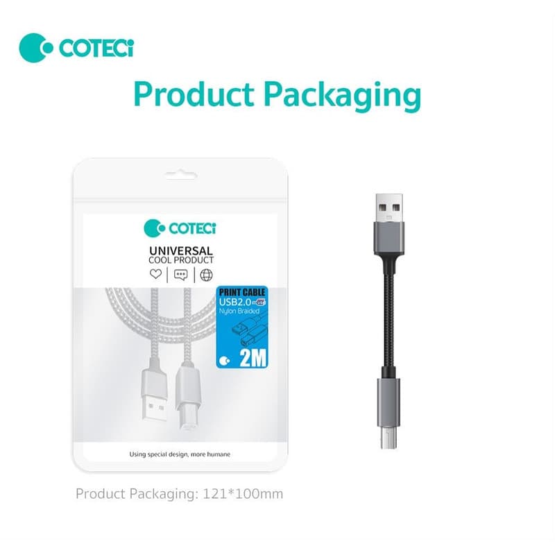 کابل پرینتر USB کوتتسی مدل 87801 طول 3 متر — تصویر ۷