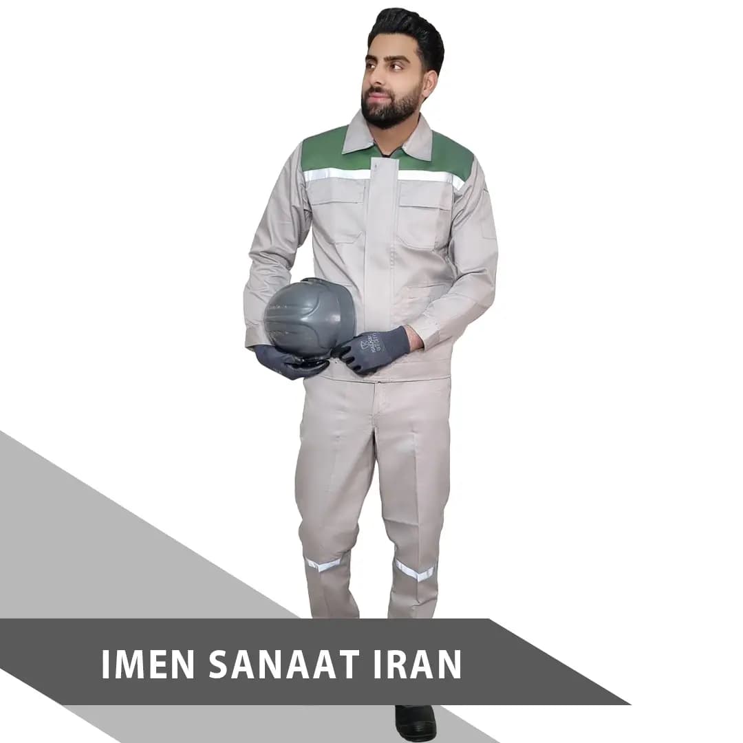لباس کار رنگ روشن ایرانخودرویی شبرنگدار کد 452