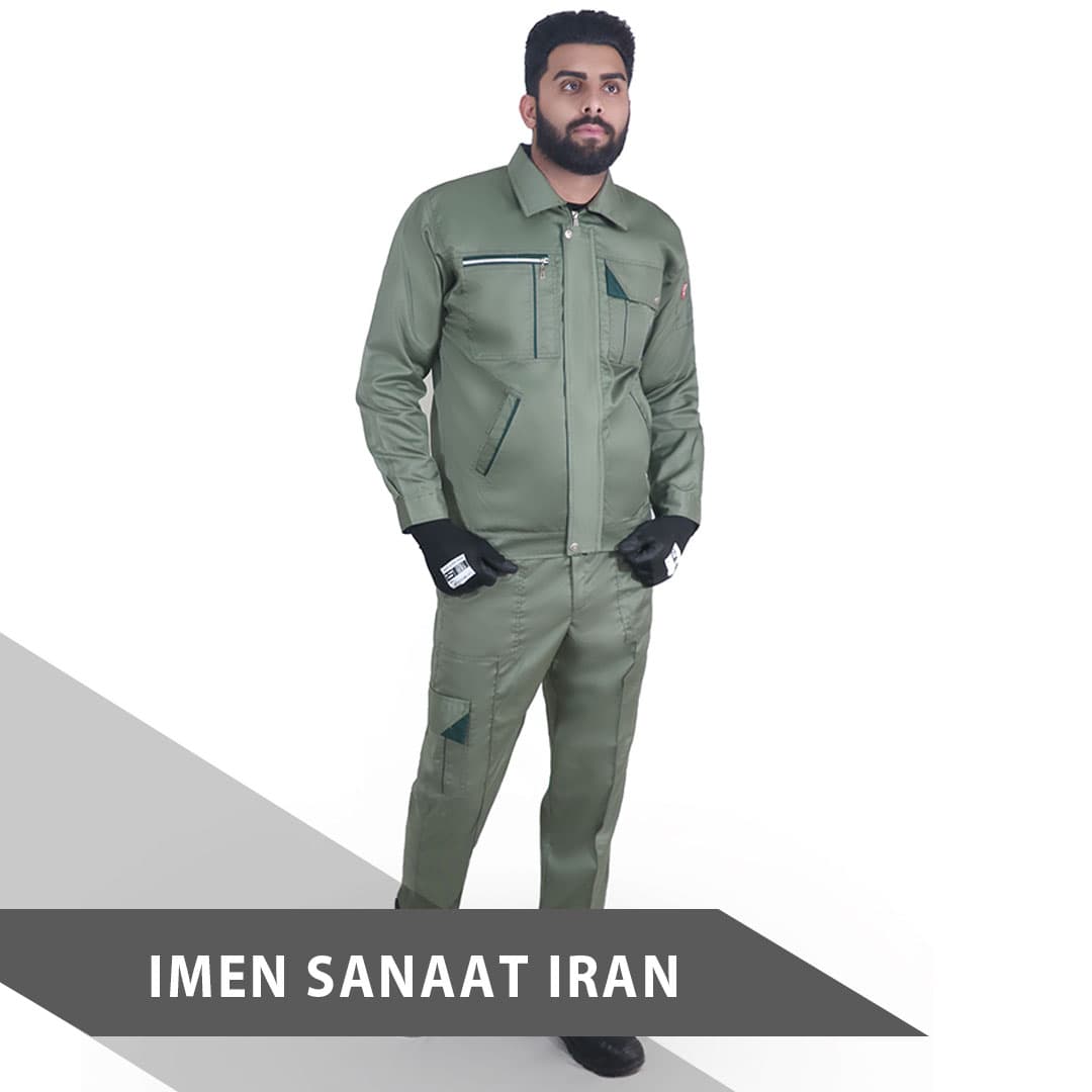 لباسکار مدل تیتان سبز دورنگ کد 1705 — تصویر ۳