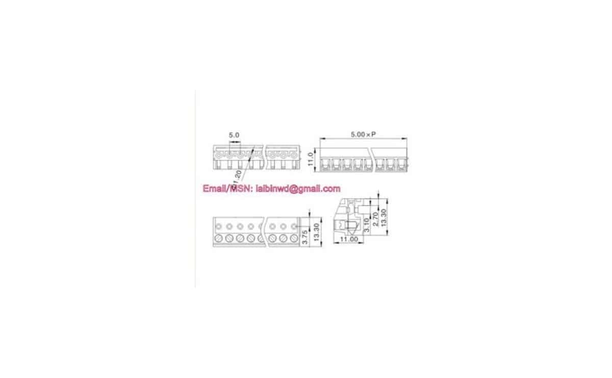 ترمینال پیچی مدل KF332-3pin بسته 8 تایی — تصویر ۲