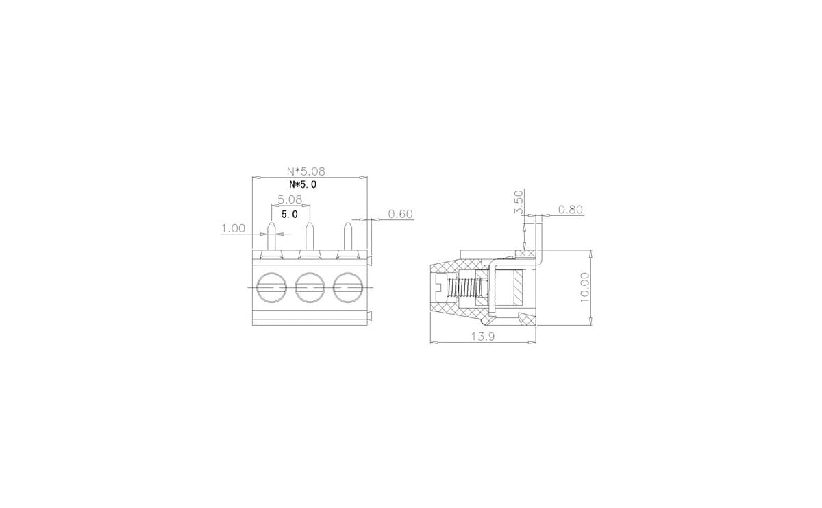 ترمینال پیچی رایت مدل KF500R-3pin بسته 5 تایی — تصویر ۴