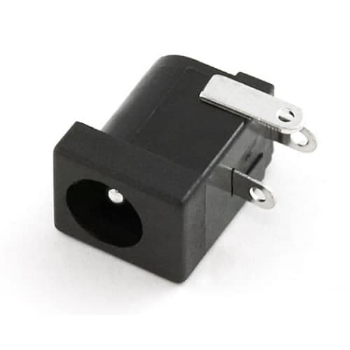 جک آداپتوری مادگی مشکی استاندارد قطر پین داخل 2.0mm