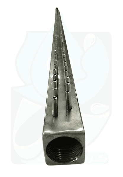 نازل بارانی استیل 304 نگیر دو ردیفه ثابت توپیچ 1 اینچ 150 سانتی مدل NBST1-S2-150 — تصویر ۸