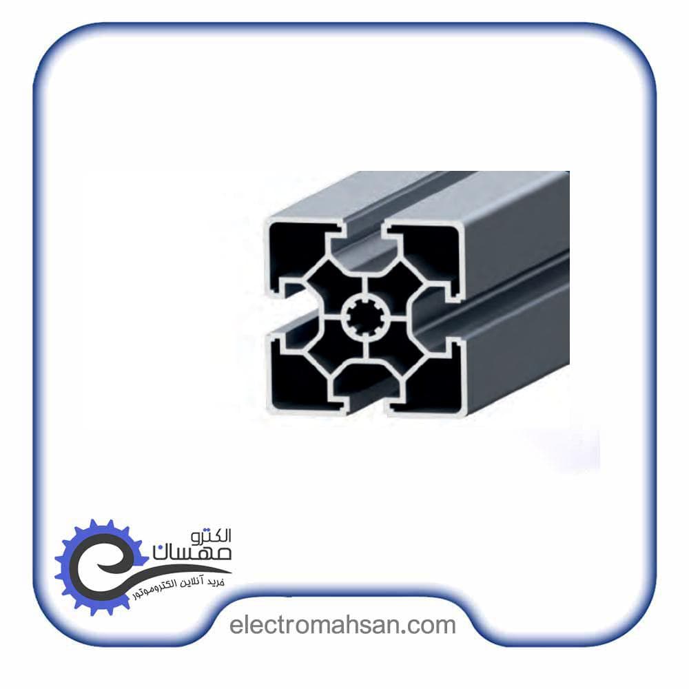 پروفیل آلومینیوم شیاردار 60 در 60شیار 10 میلیمتر L — تصویر ۲