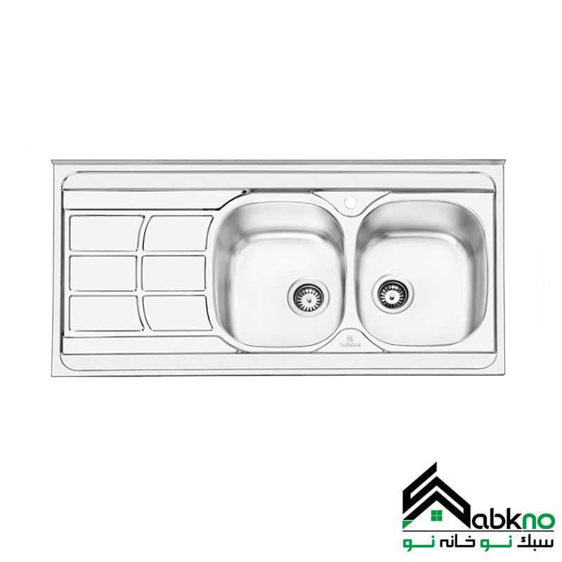 سینک روکار پرنیان استیل مدل PS 1109 — تصویر ۳