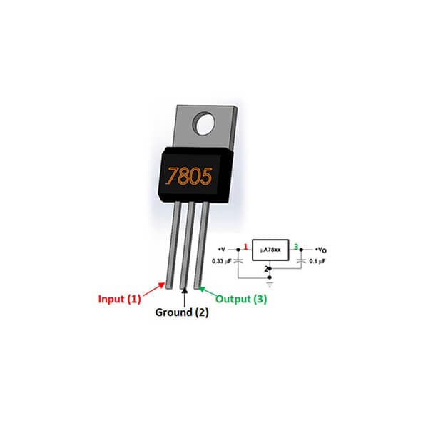 رگولاتور 5+ ولت 7805 پکیج TO-220 — تصویر ۴