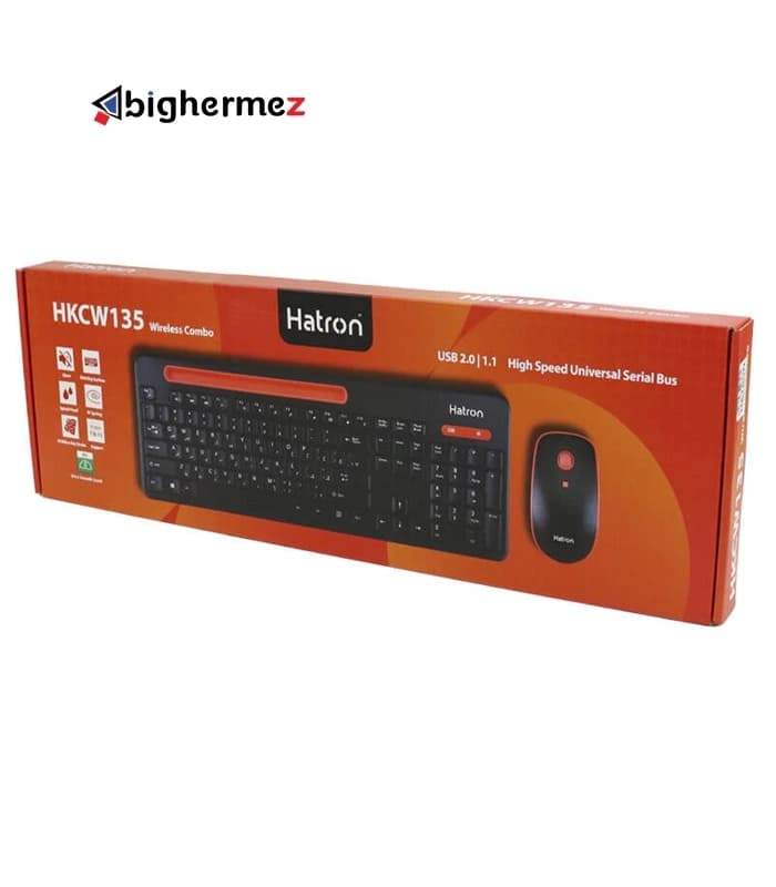 کیبورد و ماوس بیسیم هترون مدل HKCW135 — تصویر ۹