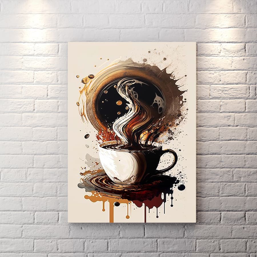تخته شاسی طرح فنجون قهوه با زمینه کرم WA-4278 — تصویر ۲