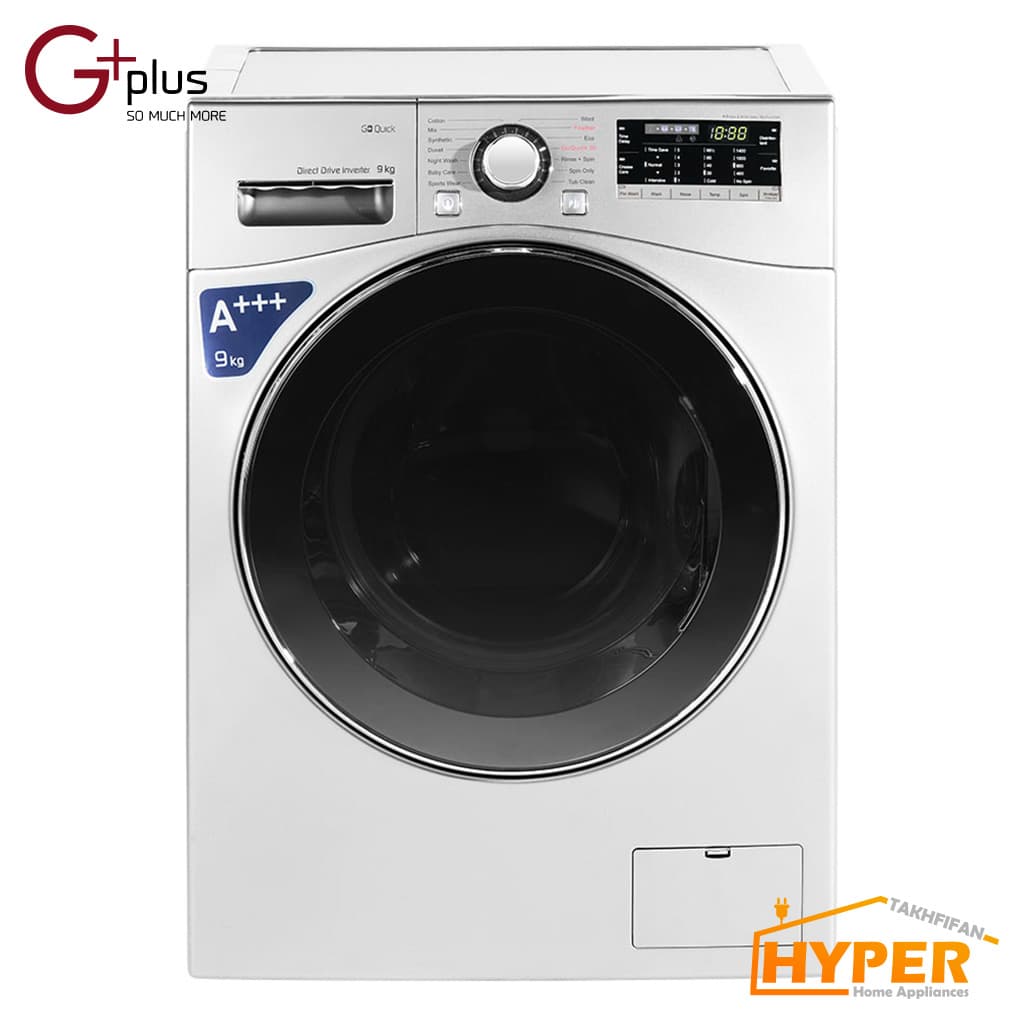 ماشین لباسشویی جی پلاس مدل GWM_L9645W — تصویر ۸